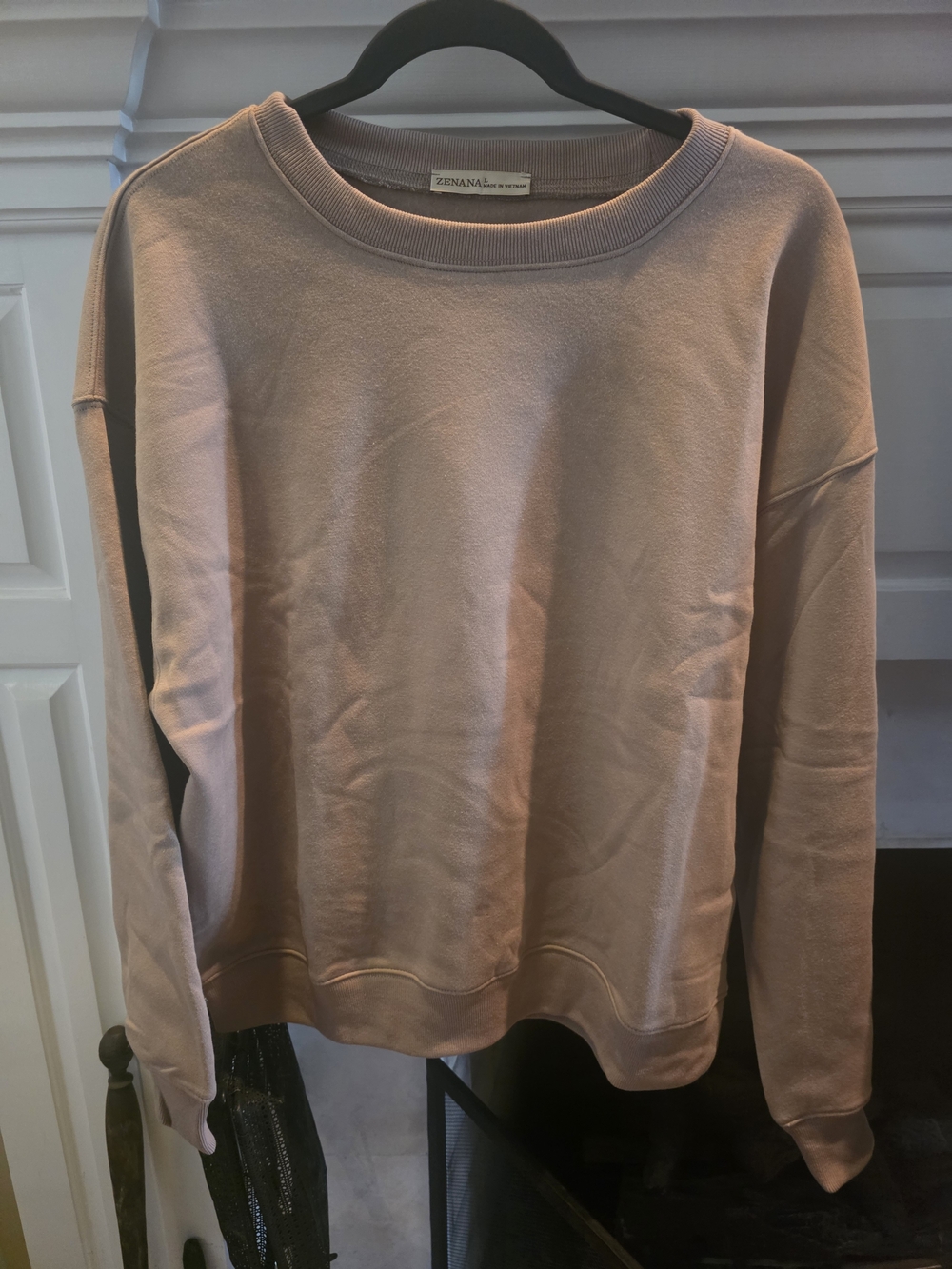 Zenana Outfitters Taupe Crewneck Sweatshirt & Jogger Set - Picture 2 of 5